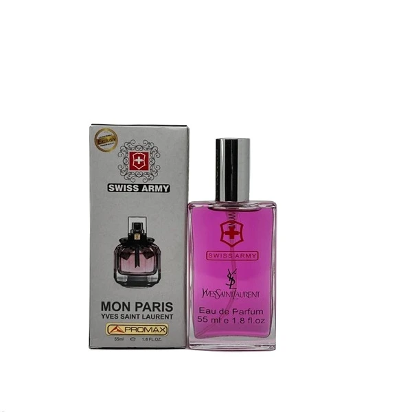 عطر جیبی زنانه سوئیس آرمی مدل  ایو سن لورن مون پاریس  حجم 55 میلی لیتر