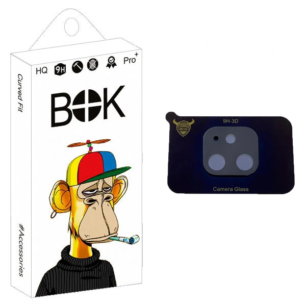 محافظ لنز دوربین بوک مدل 3D تمپرد مناسب برای گوشی موبایل اپل iPhone 12