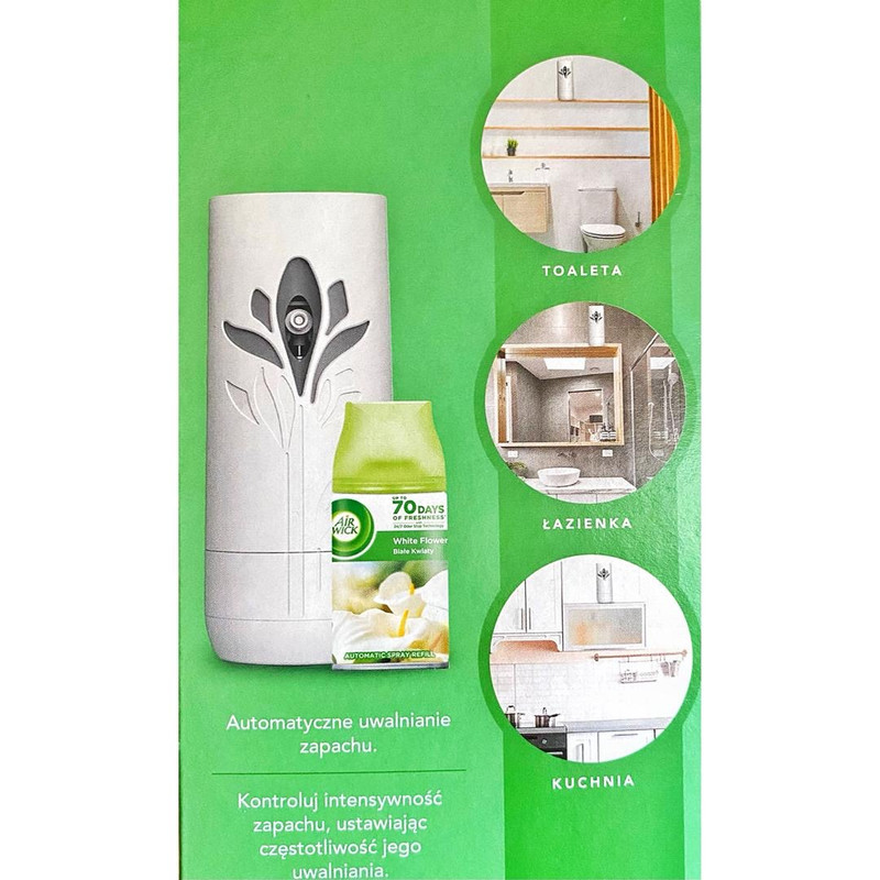 دستگاه خوشبو کننده هوا ایرویک مدل تایمر دار حجم 250 میلی لیتر به همراه اسپری White Flowers