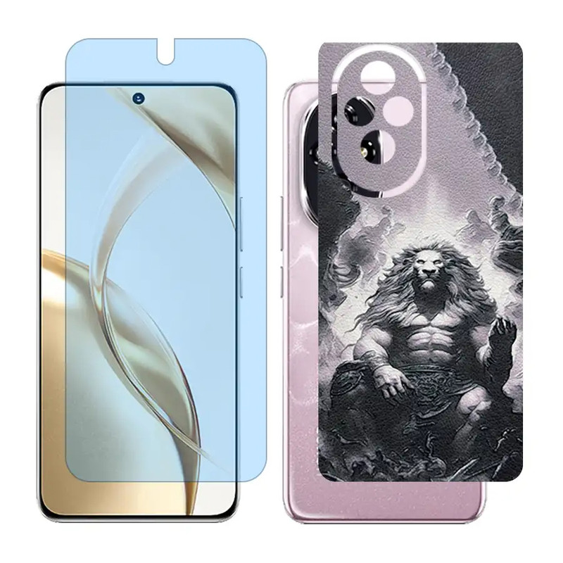 محافظ صفحه نمایش مات آنتی بلو گلس مدل Together مناسب برای گوشی موبایل آنر 200 / Honor 200 به همراه برچسب پوششی پشت گوشی