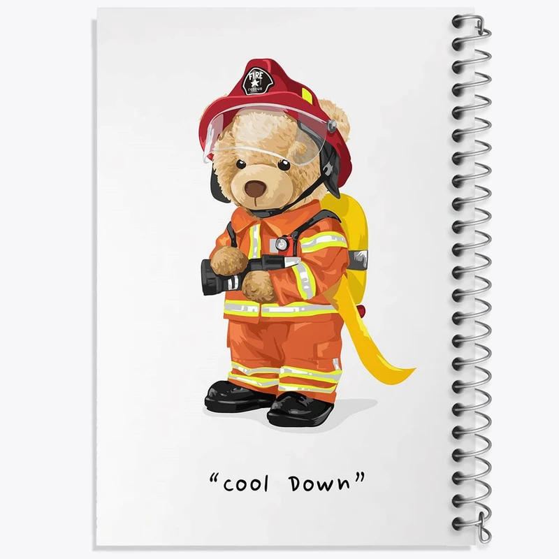 دفتر شطرنجی 50 برگ خندالو طرح تدی Teddy کد 26169