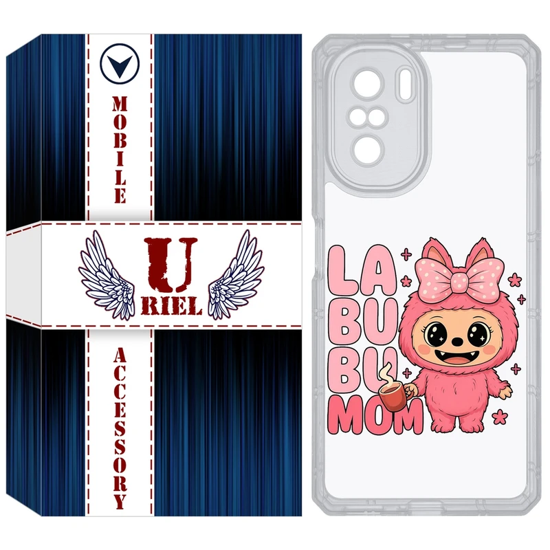 کاور یوریل مدل Clear کد 136 طرح لبوبو Labubu مناسب برای گوشی موبایل شیائومی Poco F3 / Redmi K40 / Mi 11i