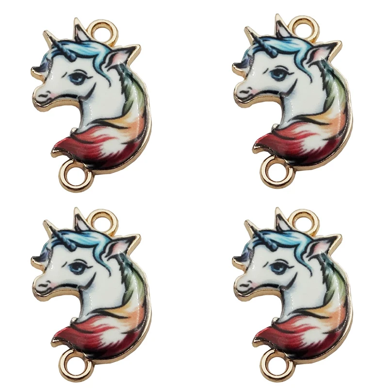 آویز دستبند مدل اسب تک شاخ مهربان کد 106 بسته 4 عددی