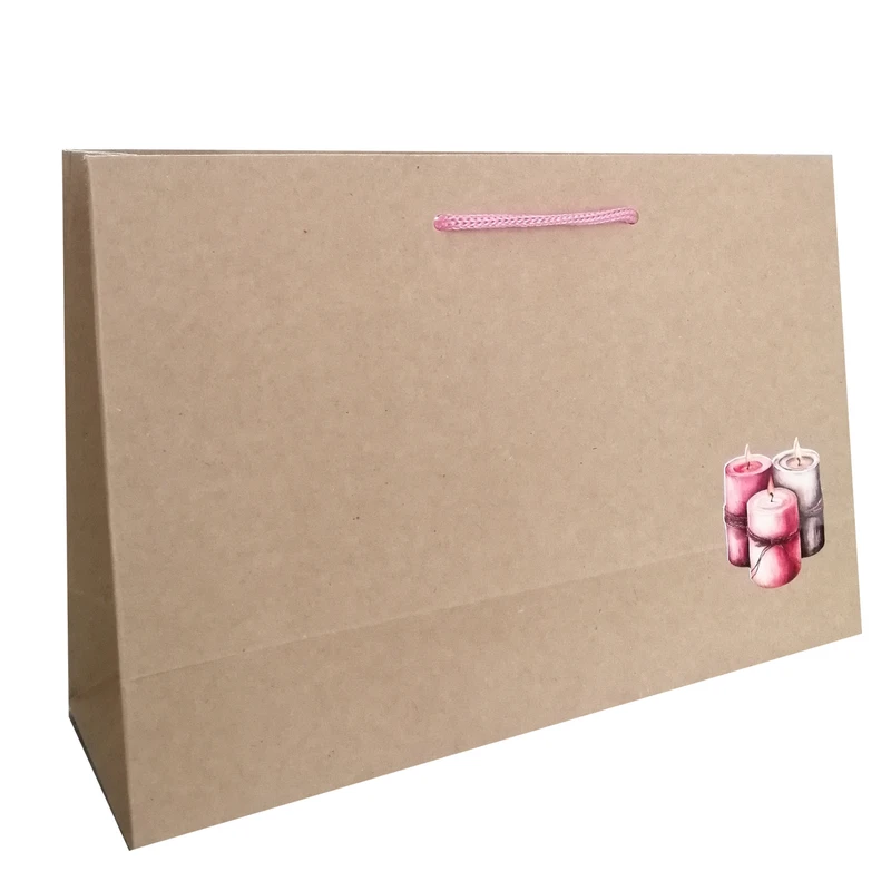 پاکت هدیه مدل سال نو و شمع مجموعه 10 عددی