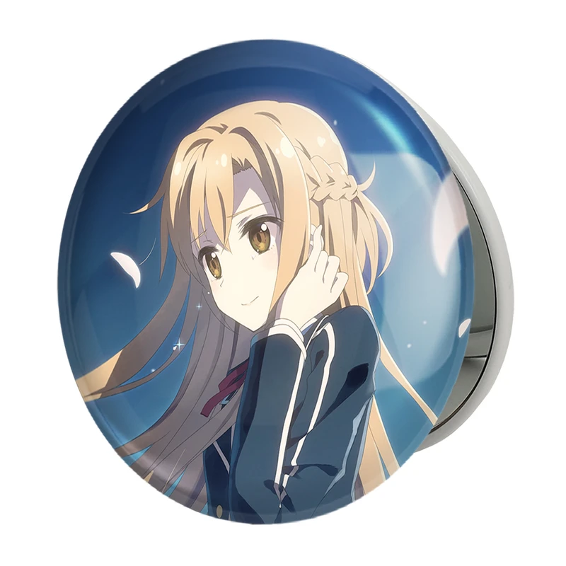 آینه جیبی خندالو طرح آسونا یوکی انیمه هنر شمشیر زنی آنلاین  مدل تاشو کد 12066 