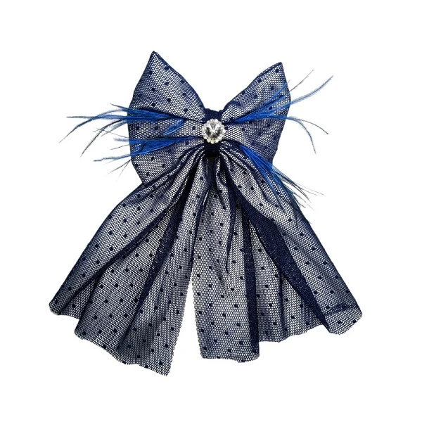 گیره مو دخترانه مدل پاپیون مجلسی نگین دار کد 2083