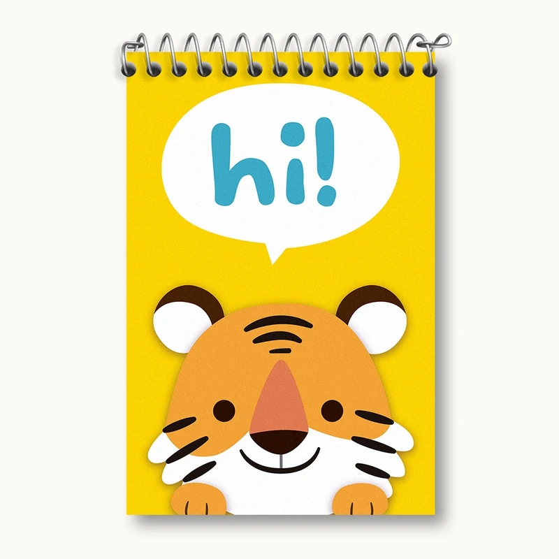 دفتر یادداشت 50 برگ خندالو مدل ببر بامزه کد F2004