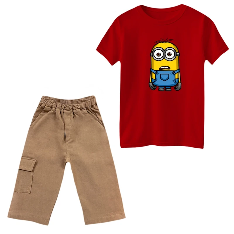 ست تی‌شرت و شلوارک پسرانه مدل مینیون کد 13