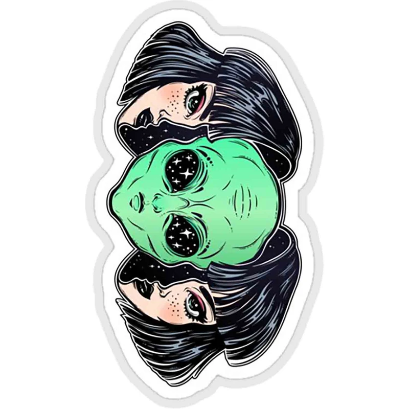استیکر لپ تاپ طرح colorful vibrant portrait of an alien کد ST353