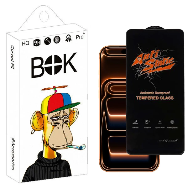 محافظ صفحه نمایش آنتی‌استاتیک بوک مدل Crystal مناسب برای گوشی موبایل اپل iphone 17 Pro Max