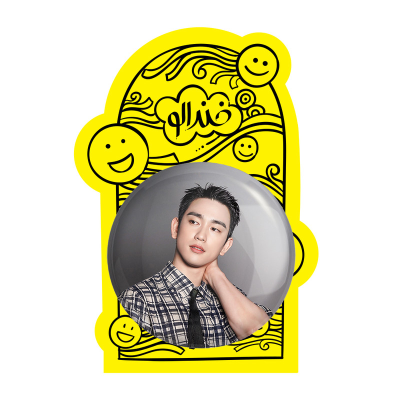 آینه جیبی خندالو طرح جین یونگ گروه گات سون GOT7 مدل تاشو کد 20989