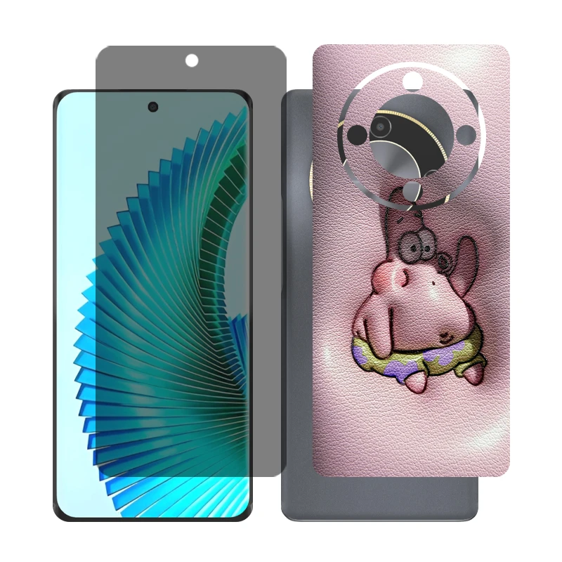 محافظ صفحه نمایش حریم شخصی گلس مدل Together مناسب برای گوشی موبایل آنر X9b به همراه برچسب پوششی پشت گوشی