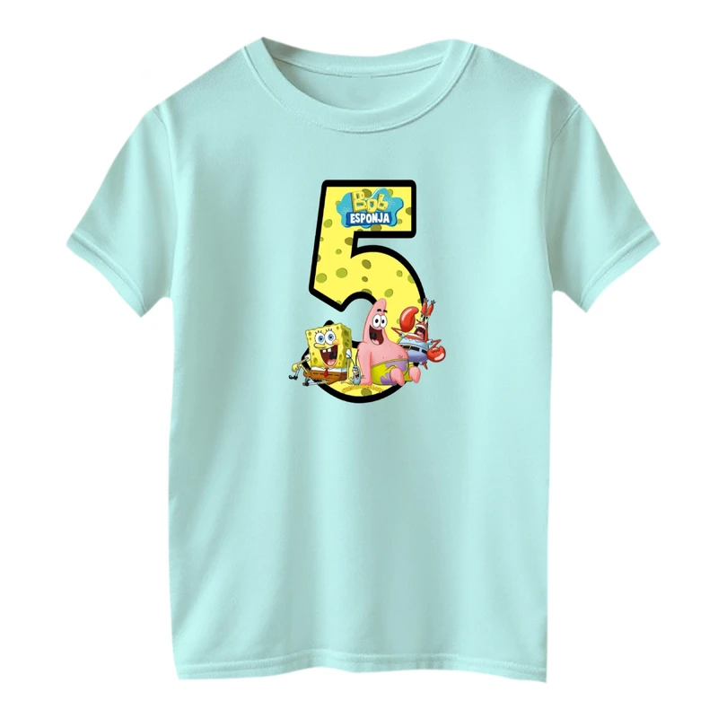 تی شرت آستین کوتاه بچگانه مدل باب اسفنجی کد ۷