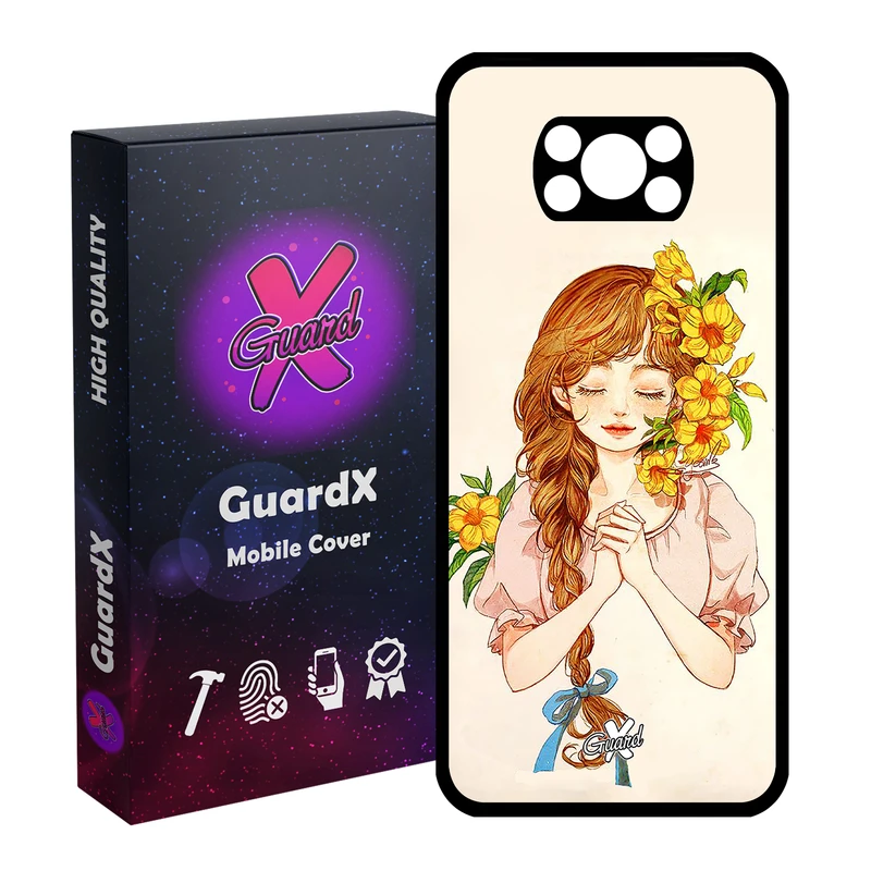 کاور گارد ایکس طرح دختر مدل Glass10317 مناسب برای گوشی موبایل شیائومی Poco X3 / Poco X3 NFC