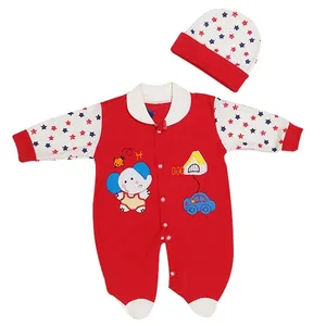 ست سرهمی و کلاه نوزادی طرح فیل و ستاره کد Ge1