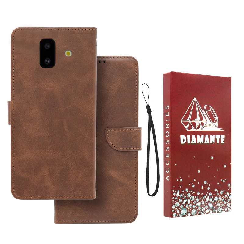 کیف کلاسوری دیامانته مدل Band Rd مناسب برای گوشی موبایل سامسونگ Galaxy J6 Plus به همراه بندآویز