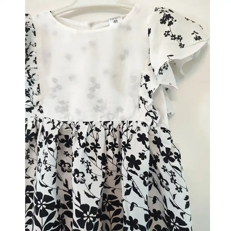 پیراهن نوزادی کارترز مدل گل دار WH789