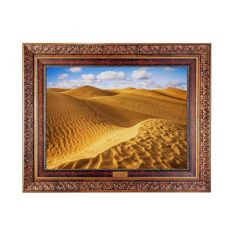 تابلو فرش ماشینی نقش نگار رضوی طرح کویر کد 125C