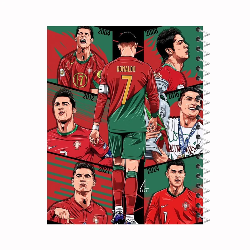 دفتر نقاشی 60 برگ طرح رونالدو کد 001