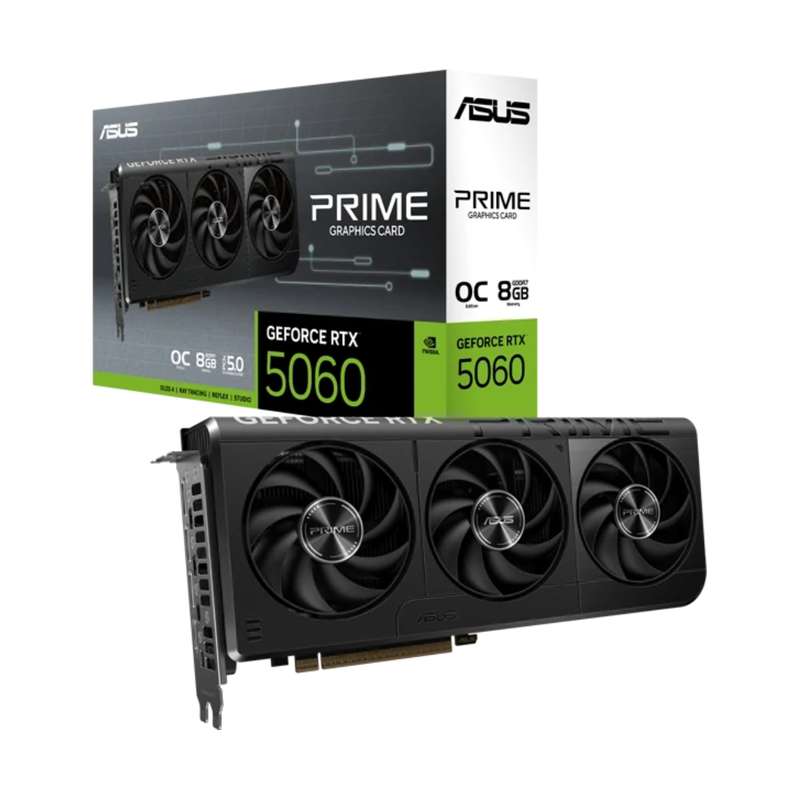 کارت گرافیک ایسوس مدل PRIME GeForce RTX 5060 OC Edition 8GB GDDR7 کارت گرافیک ایسوس مدل PRIME GeForce RTX 5060 OC Edition 8GB GDDR7