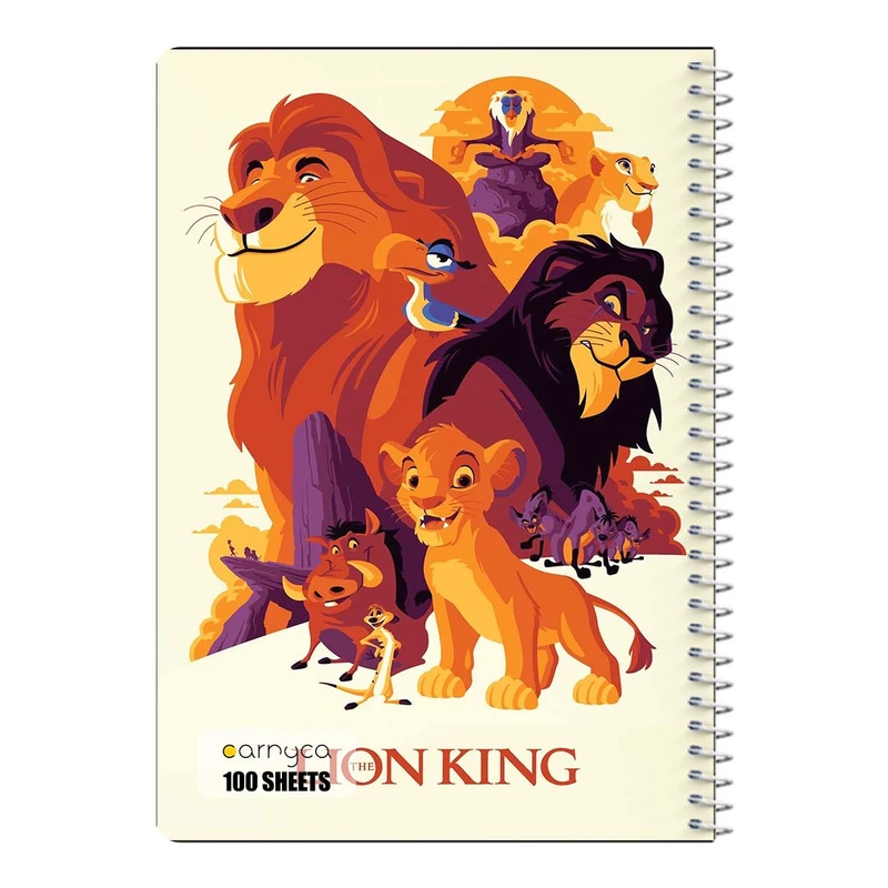 دفتر مشق 100 برگ سیمی کارنیکا طرح شیر شاه Lion King کد 60885