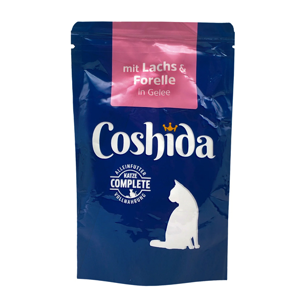 غذای پوچ گربه کوشیدا مدل ژلی طعم ماهی قزل آلا وزن 100 گرم