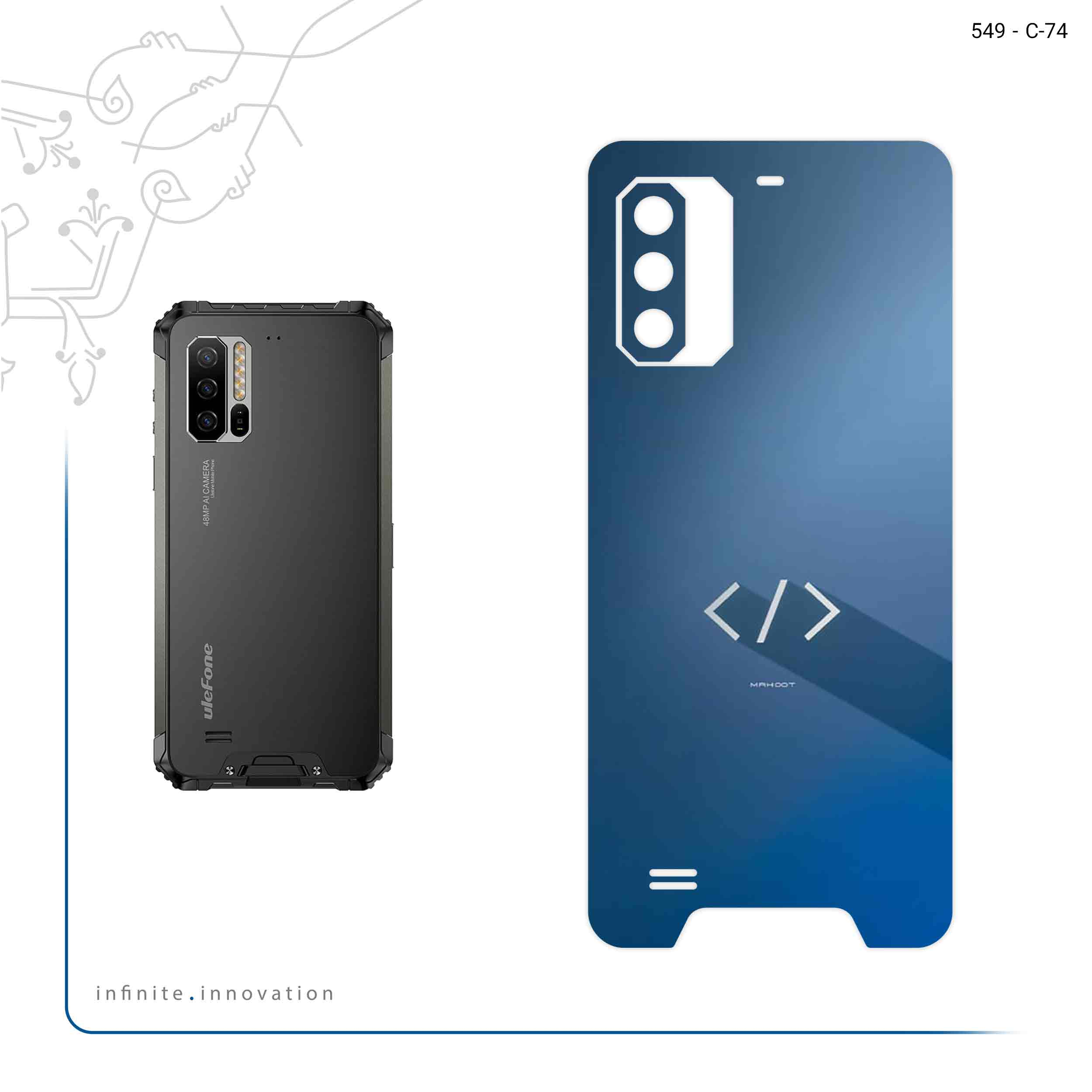 برچسب پوششی ماهوت مدل Minimal Coding icon مناسب برای گوشی موبایل یولفون Armor 7