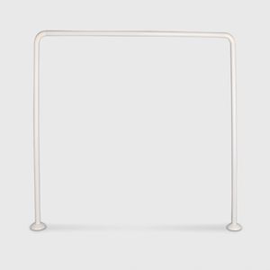 میله پرده حمام پیسو مدل U-AL سایز 90x90 سانتی متر