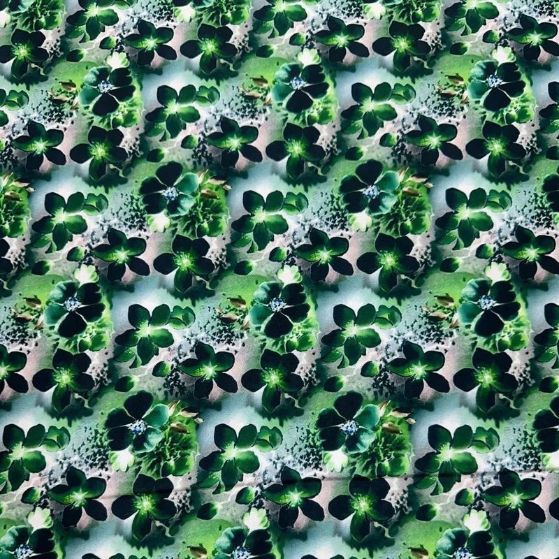 پارچه لباس عرض 1.5 متر مدل کرپ حریر رنگ سبز