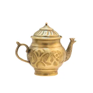 قوری برنجی مدل قلم کاری کد 3182