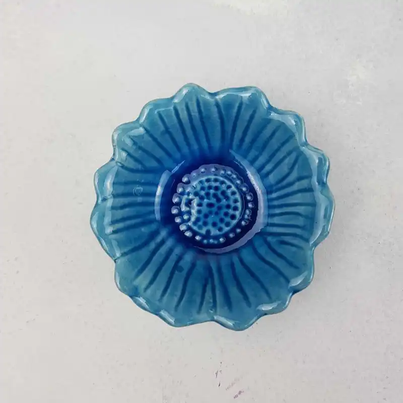 ظروف هفت سین سفالی طرح گل آفتابگردان بسته 7 عددی