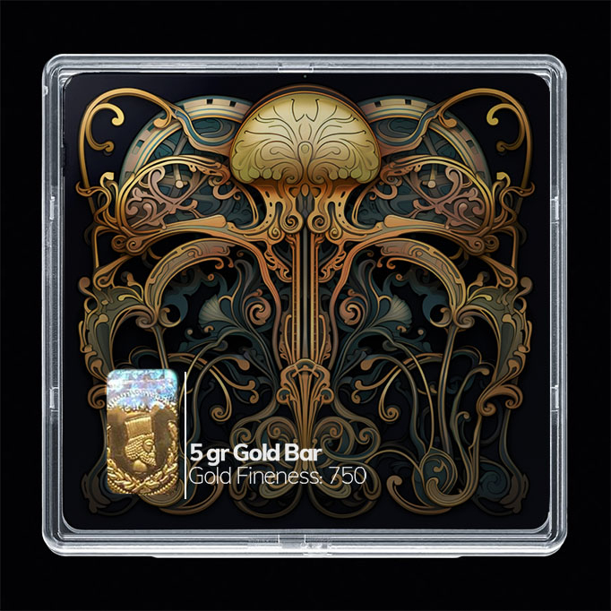 شمش طلا 18 عیار مدوپد مدل مینیاتور کد SG10212