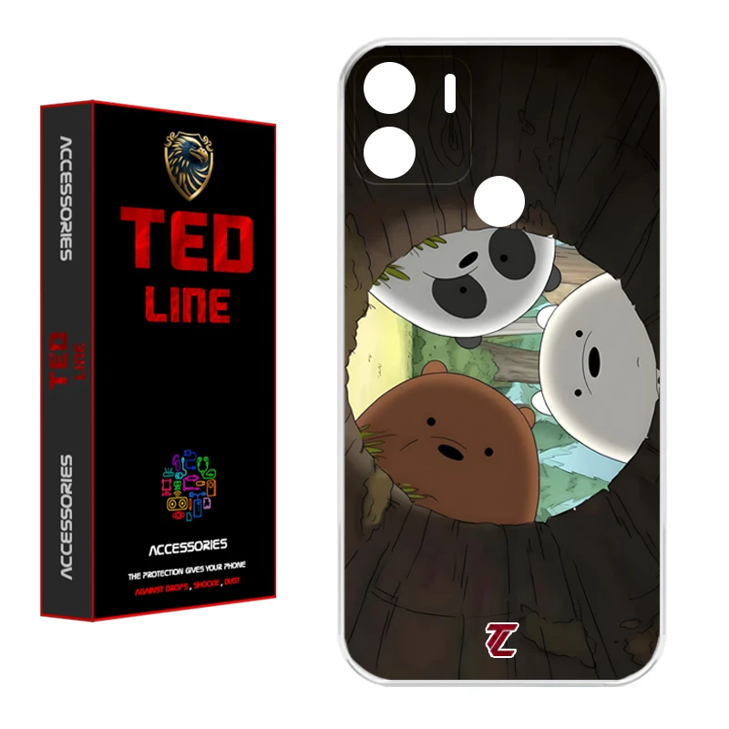 کاور تد لاین طرح خرسی کد 1101 مناسب برای گوشی موبایل شیائومی Redmi A1 Plus / A2 Plus / Poco C51 / C50