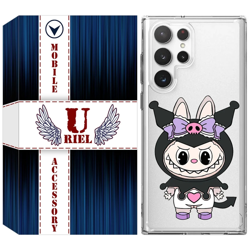 کاور یوریل مدل Clear کد 137 طرح لبوبو Labubu مناسب برای گوشی موبایل سامسونگ Galaxy S22 Ultra