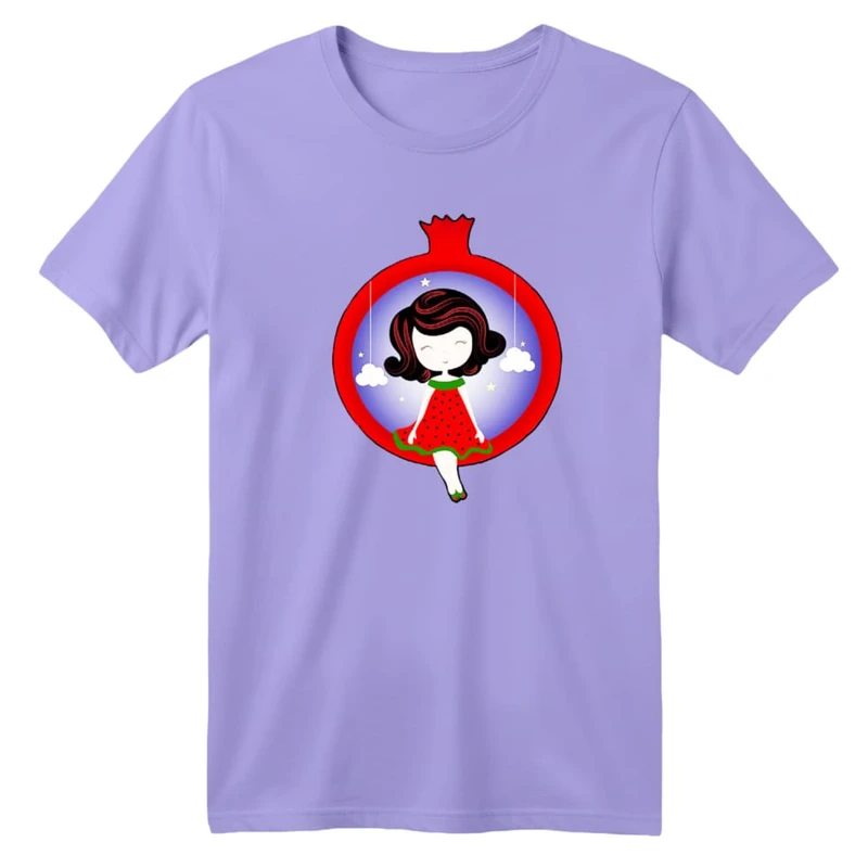 تی شرت آستین کوتاه بچگانه مدل انار یلدایی کد 6