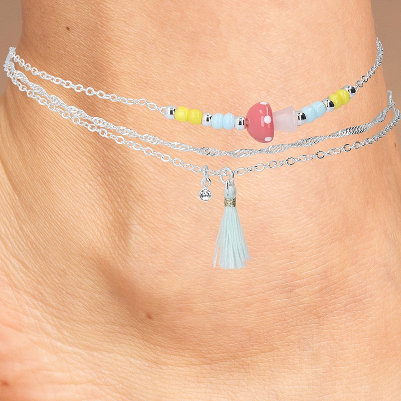 پابند زنانه مدل Mushroom مجموعه دو عددی