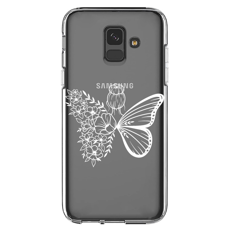 کاور مگافون طرح دختر پروانه ای مدل C53-W مناسب برای گوشی موبایل سامسونگ Galaxy A6 2018