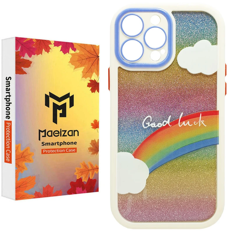 کاور پاییزان مدل Rainbow اکلیلی طرح لاکچری مناسب برای گوشی موبایل اپل IPhone 13 Pro Max