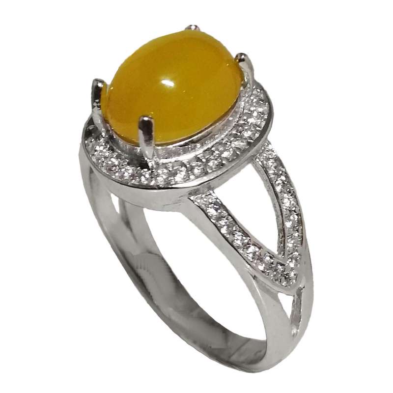 انگشتر نقره زنانه مدل عقیق شرف الشمس SHW6021