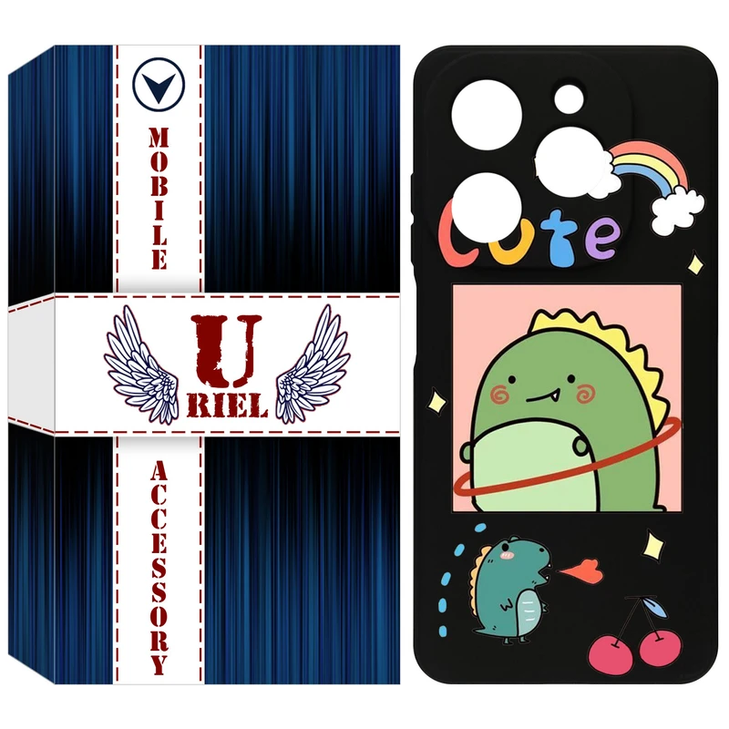 کاور یوریل مدل KSH کد 20 طرح دایناسور مناسب برای گوشی موبایل تکنو Spark 20 / Spark Go 2024