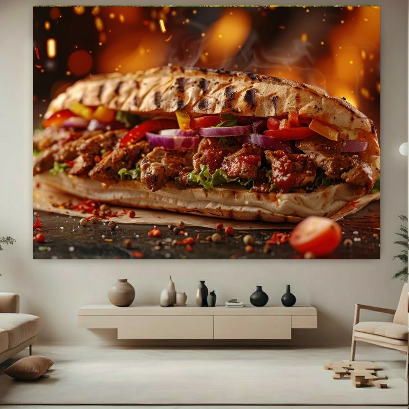 پوستر طرح ساندویچ گریل مدل خوشمزه کد FP105587