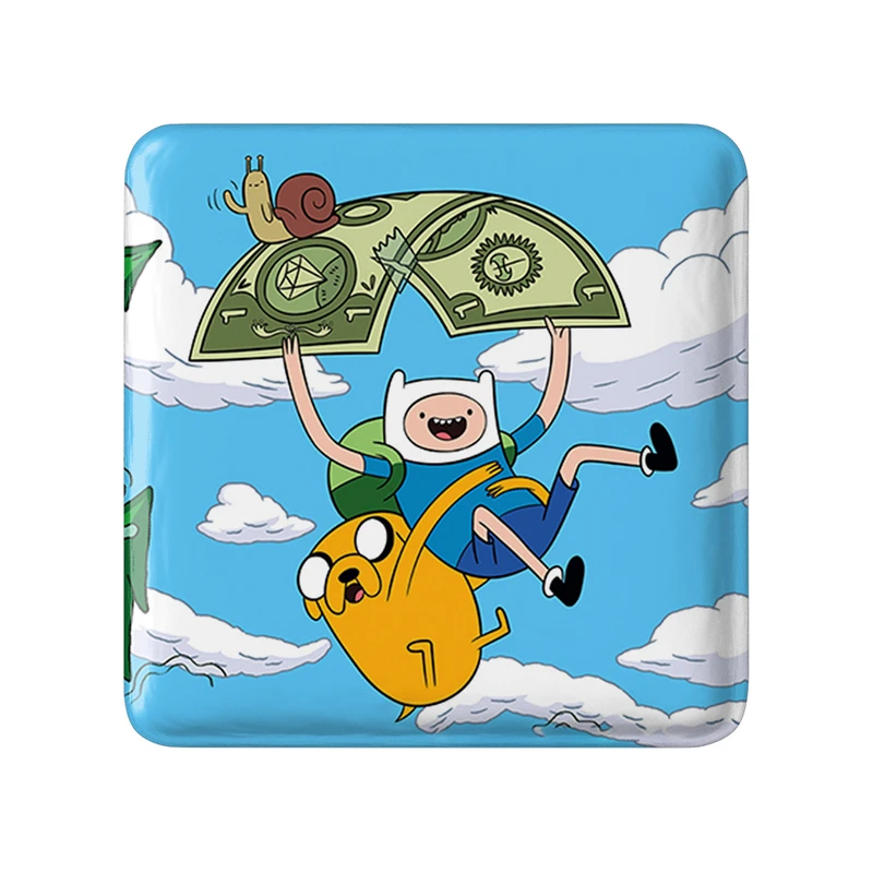 مگنت خندالو طرح جیک و فین وقت ماجراجویی Adventure Time  مدل مربعی کد 20857