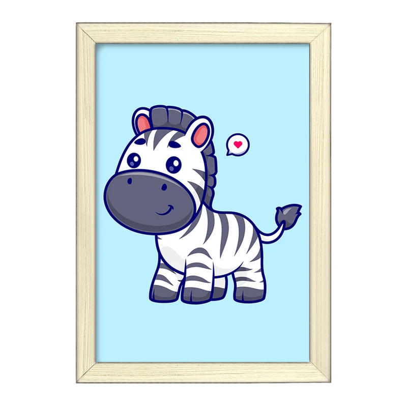 تابلو خندالو طرح حیوانات بامزه گورخر کد 29728