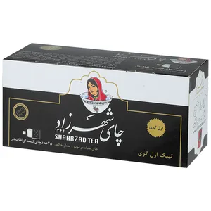 چای کیسه ای لفاف دار عطری شهرزاد بسته 25 عددی