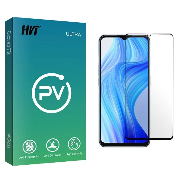 محافظ صفحه نمایش شیشه ای اچ وی تی مدل PV مناسب برای گوشی موبایل ریلمی 10T