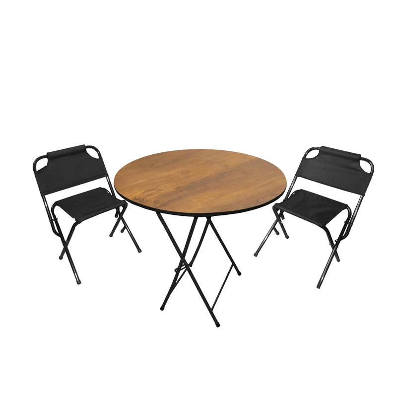 میز و صندلی سفری میزیمو مدل برزنتی پشتدار کد 7871 مجموعه 3 عددی