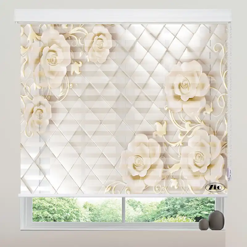 پرده زبرا زیو مدل 3D-1208 سایز 150x150 سانتی متر