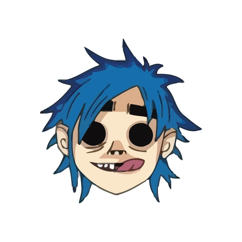 برچسب لپ تاپ طرح گوریلاز کد 1668