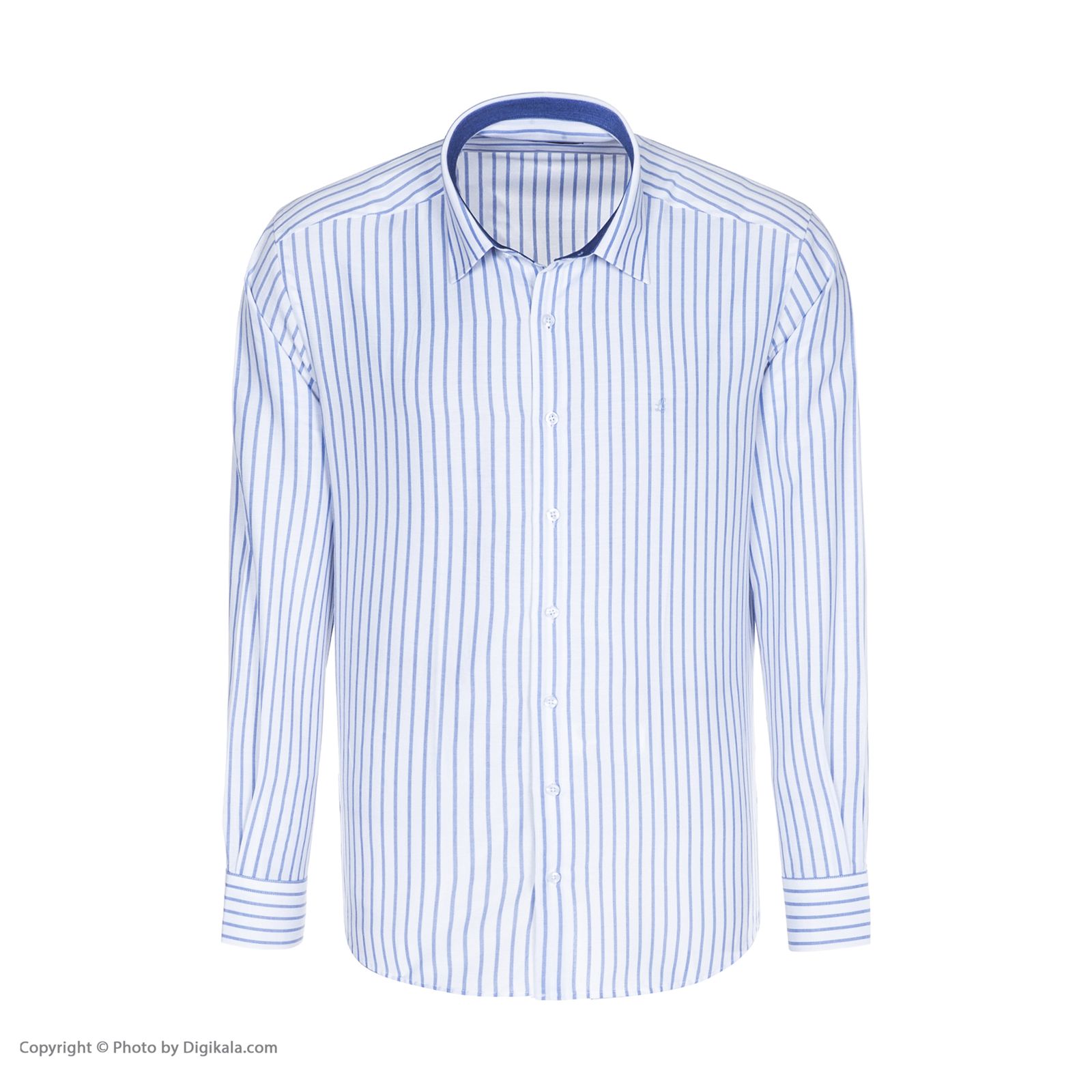 پیراهن آستین بلند مردانه ال سی من مدل 02181293-blue 180 -  - 2