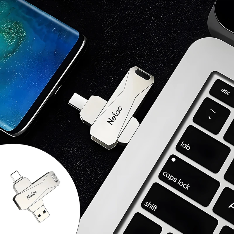 فلش مموری OTG نتاک مدل U782C-TypeC ظرفیت 128 گیگابایت